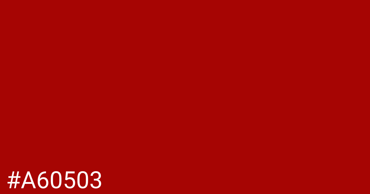 Hex color #a60503 graphic