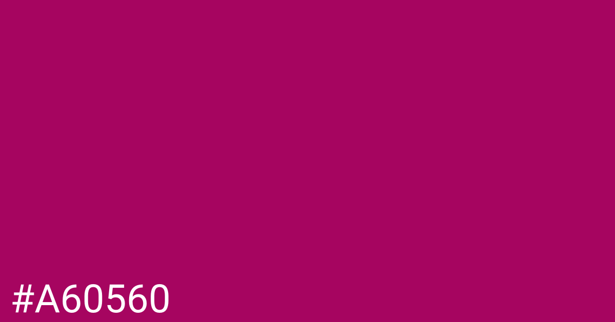 Hex color #a60560 graphic