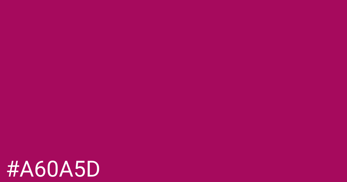 Hex color #a60a5d graphic