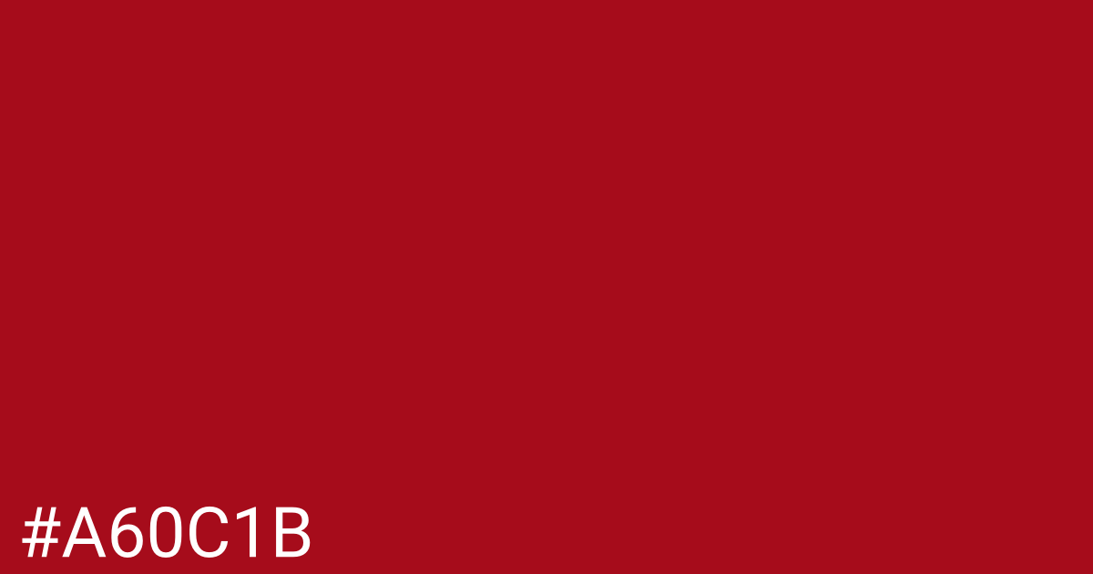Hex color #a60c1b graphic