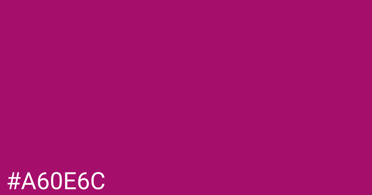 Hex color #a60e6c graphic