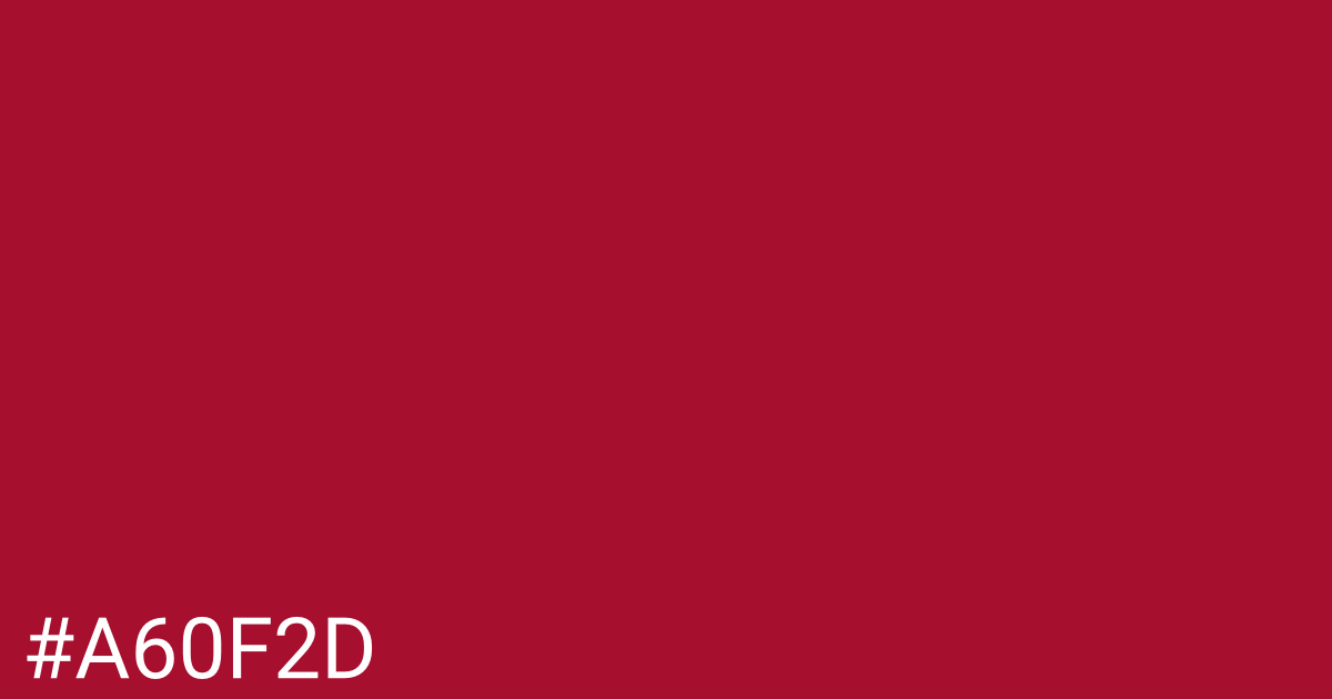 Hex color #a60f2d graphic
