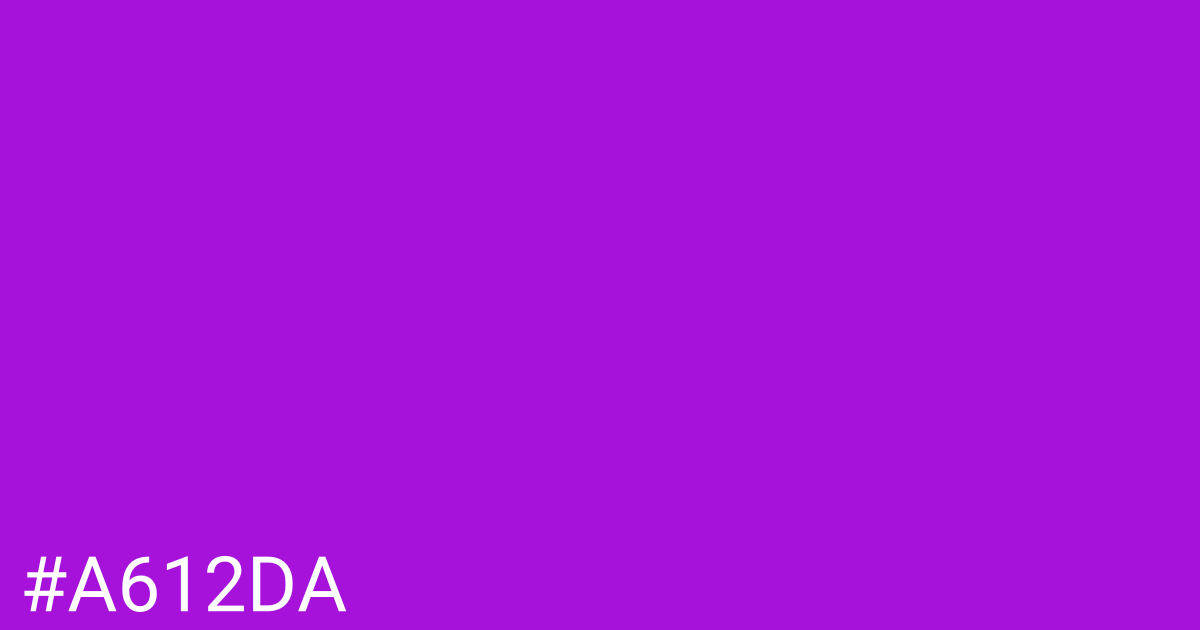 Hex color #a612da graphic
