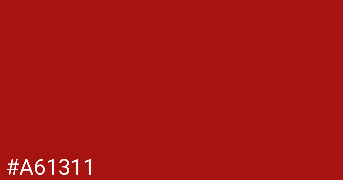 Hex color #a61311 graphic