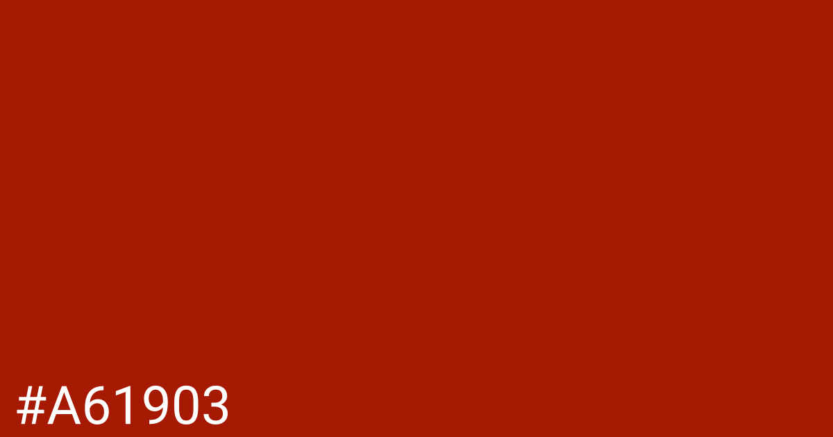 Hex color #a61903 graphic