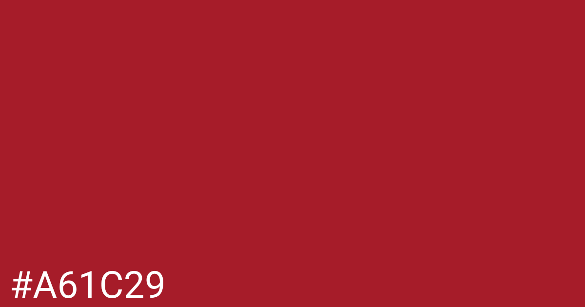 Hex color #a61c29 graphic