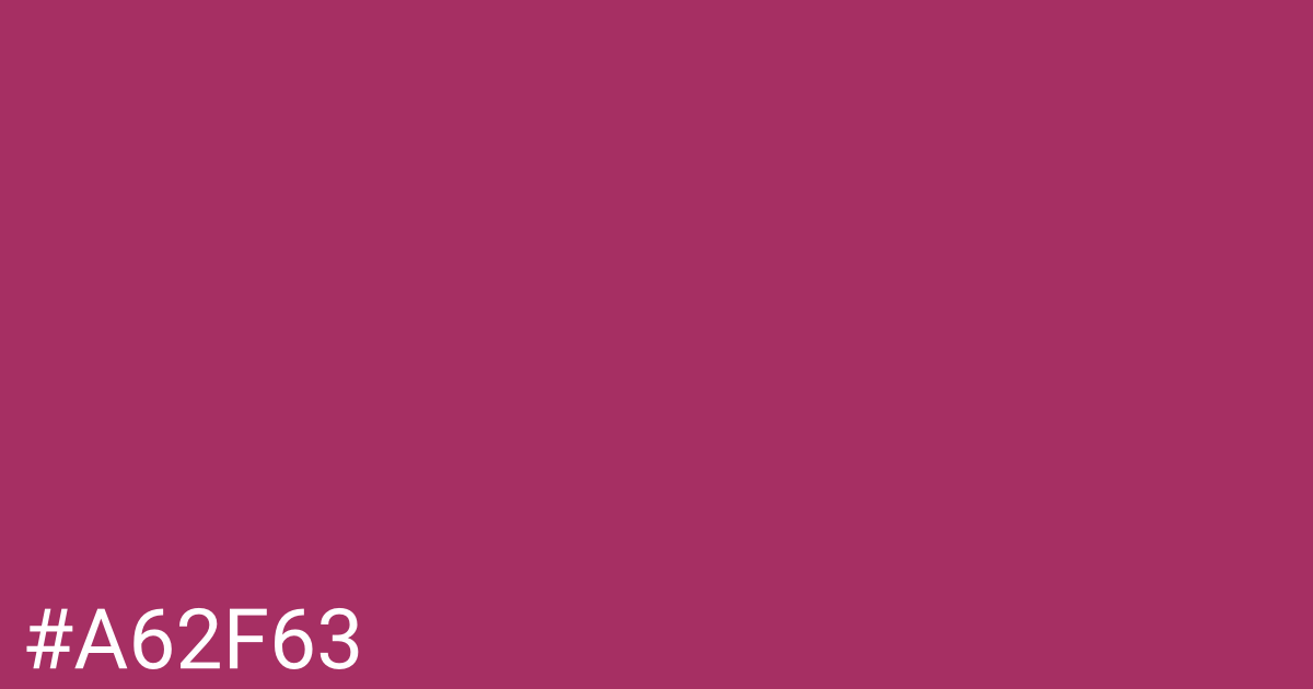 Hex color #a62f63 graphic