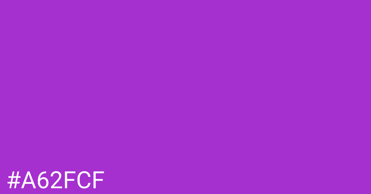 Hex color #a62fcf graphic