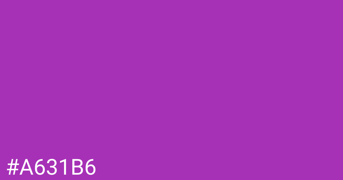 Hex color #a631b6 graphic