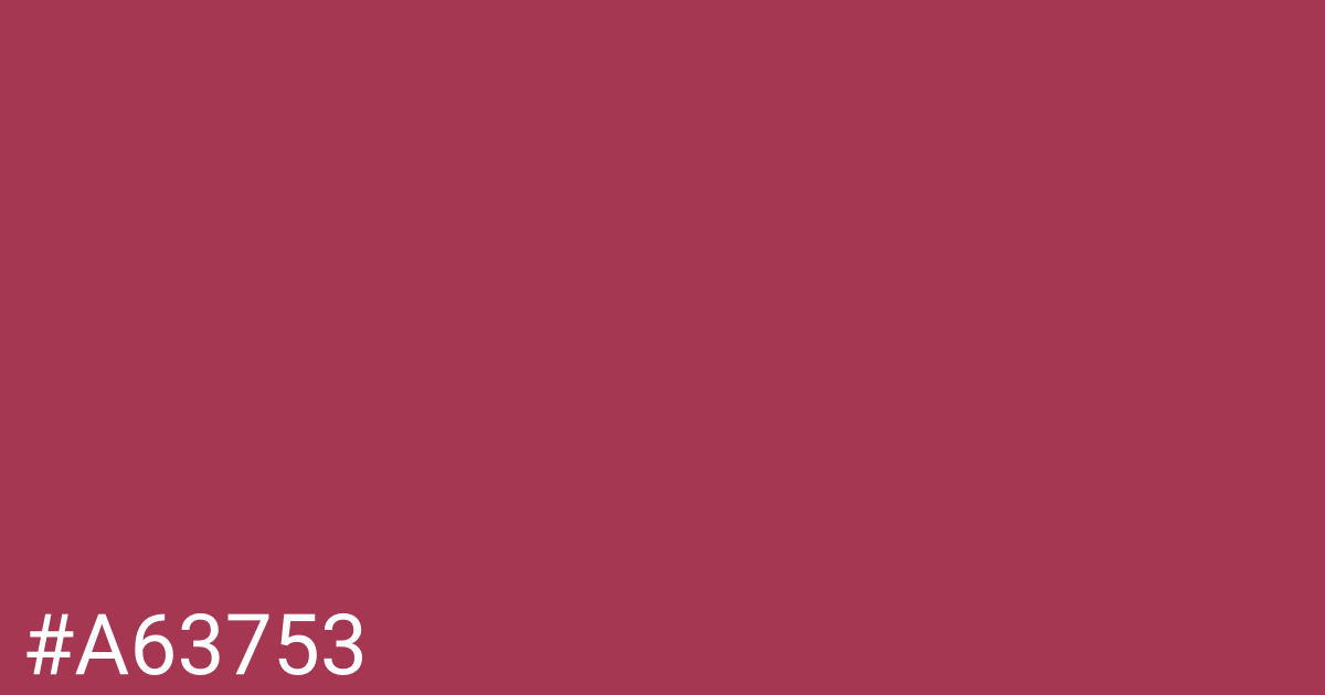 Hex color #a63753 graphic