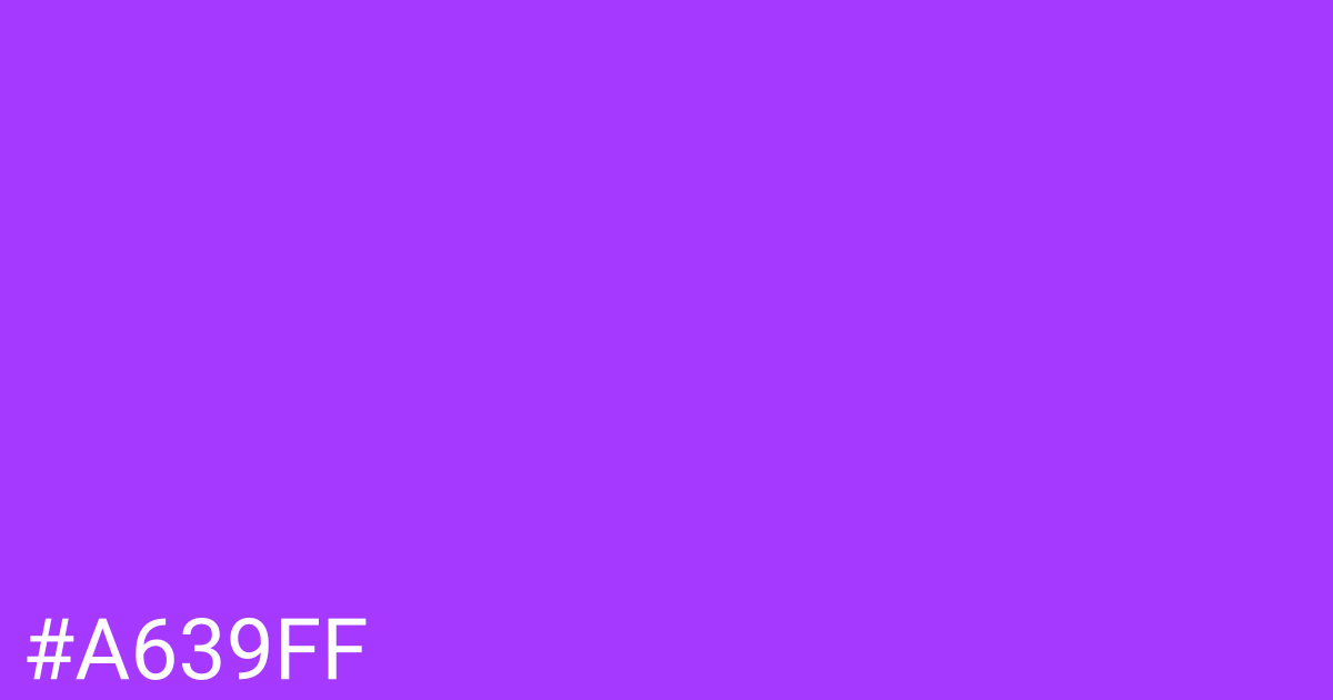 Hex color #a639ff graphic