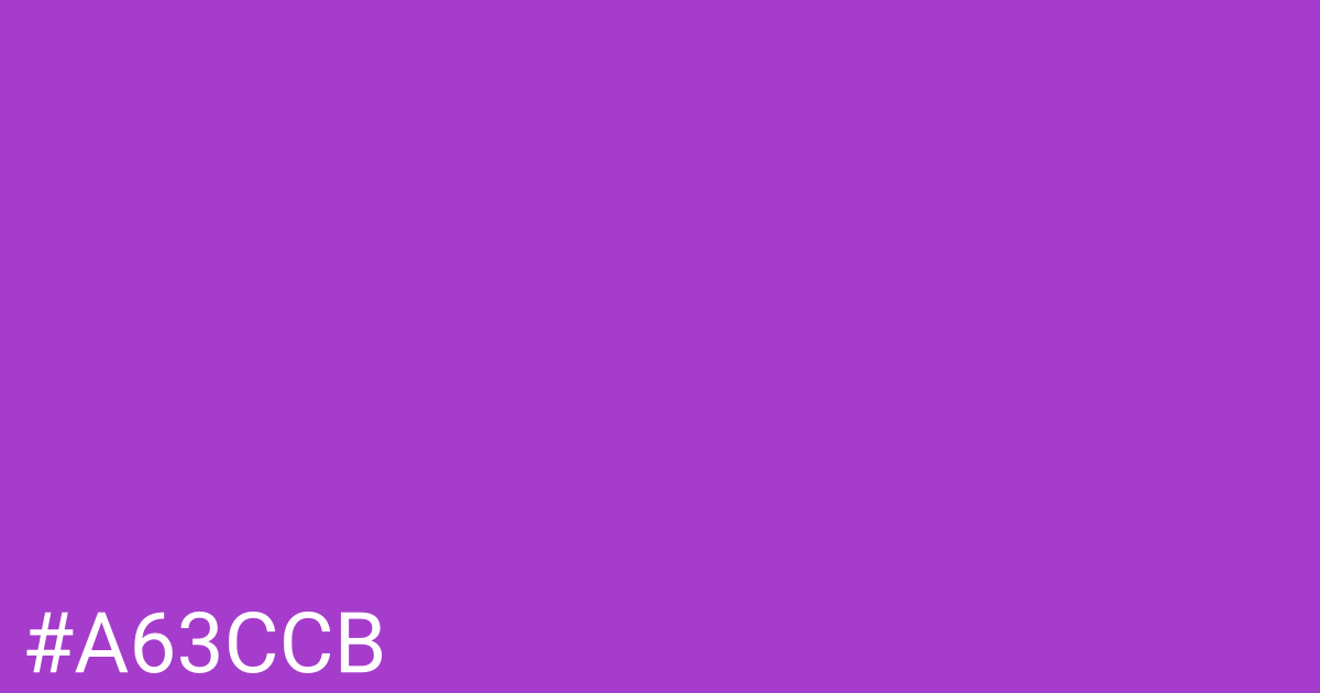 Hex color #a63ccb graphic