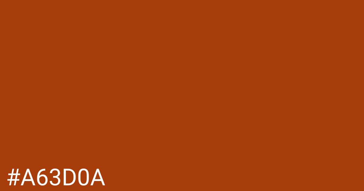 Hex color #a63d0a graphic