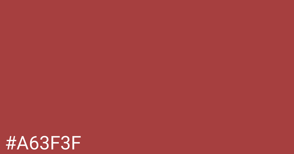 Hex color #a63f3f graphic