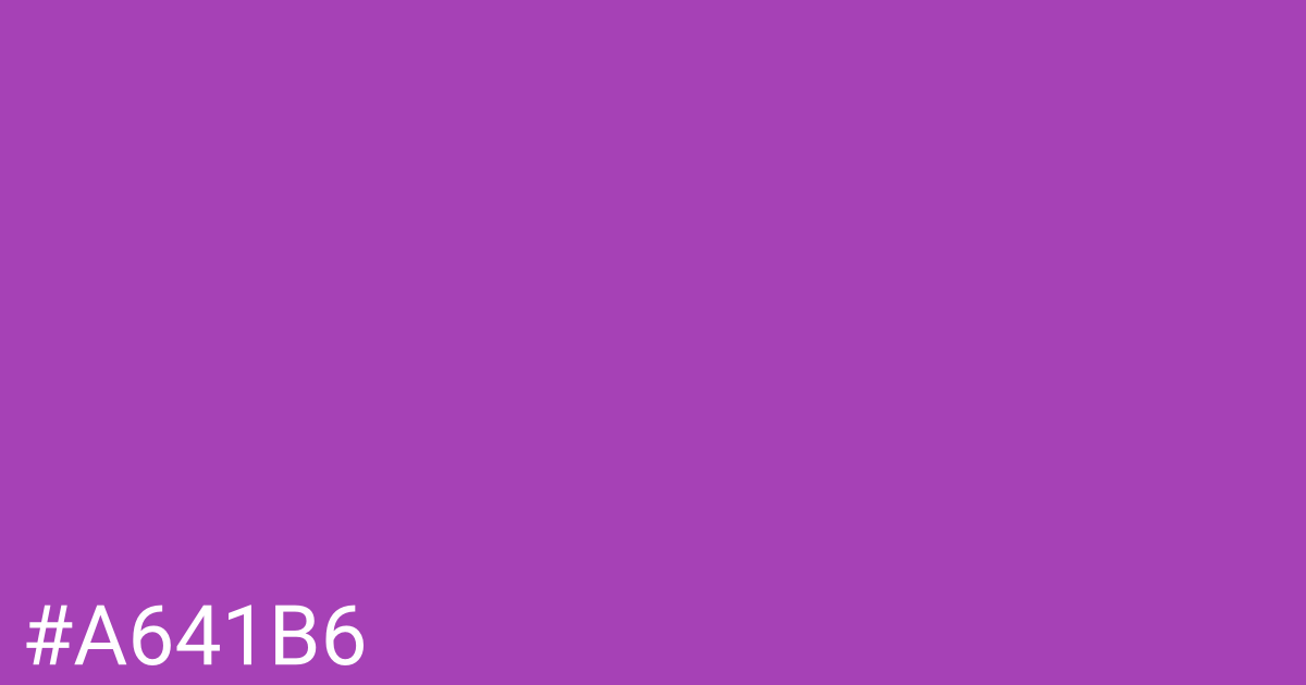 Hex color #a641b6 graphic