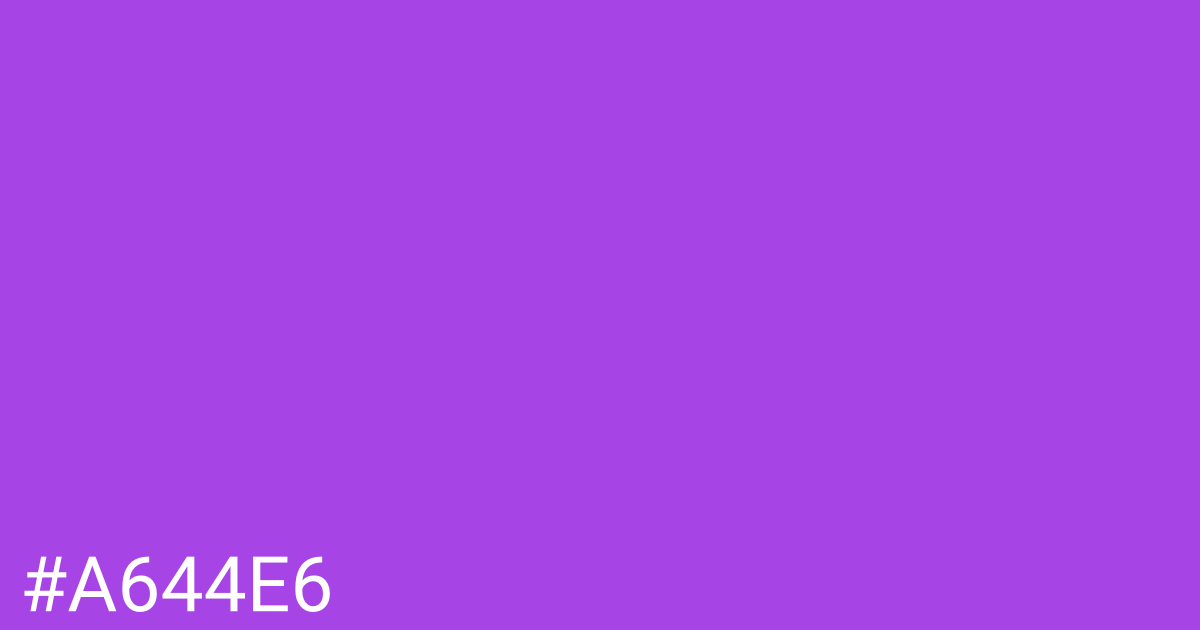 Hex color #a644e6 graphic