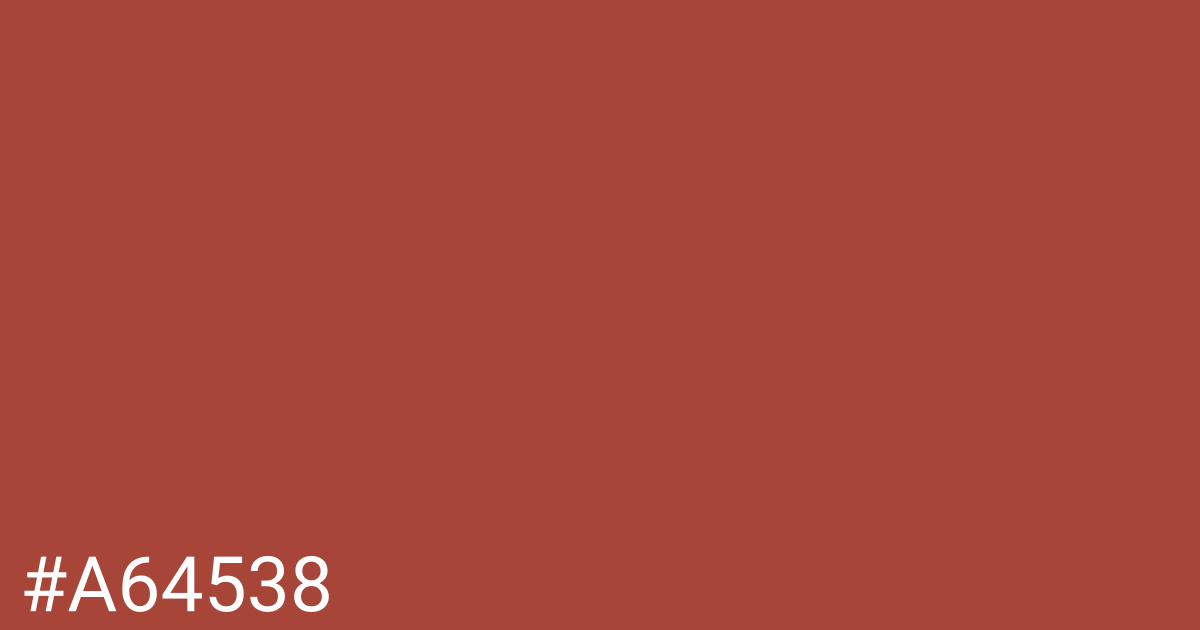 Hex color #a64538 graphic