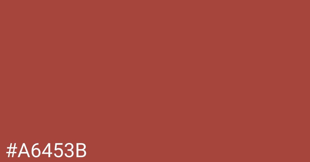 Hex color #a6453b graphic