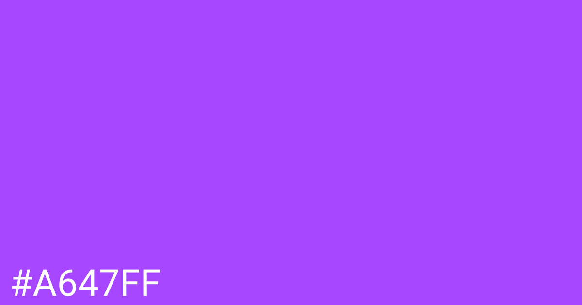 Hex color #a647ff graphic