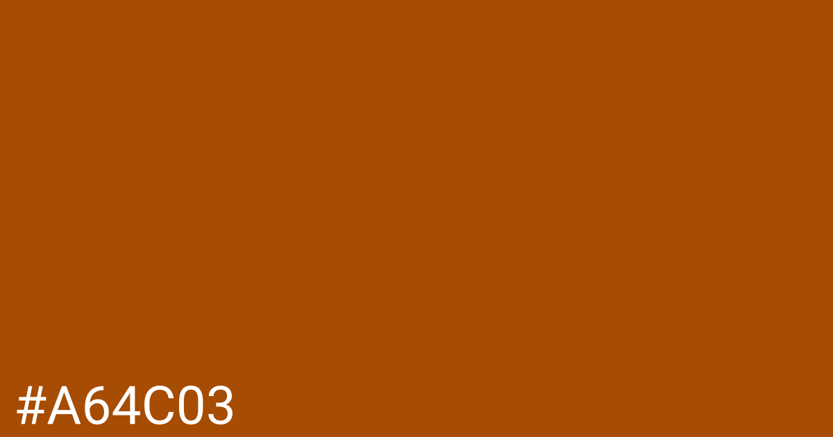 Hex color #a64c03 graphic