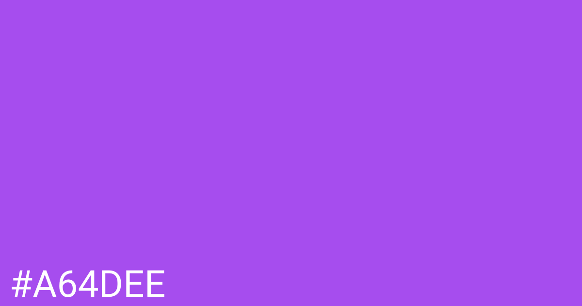 Hex color #a64dee graphic