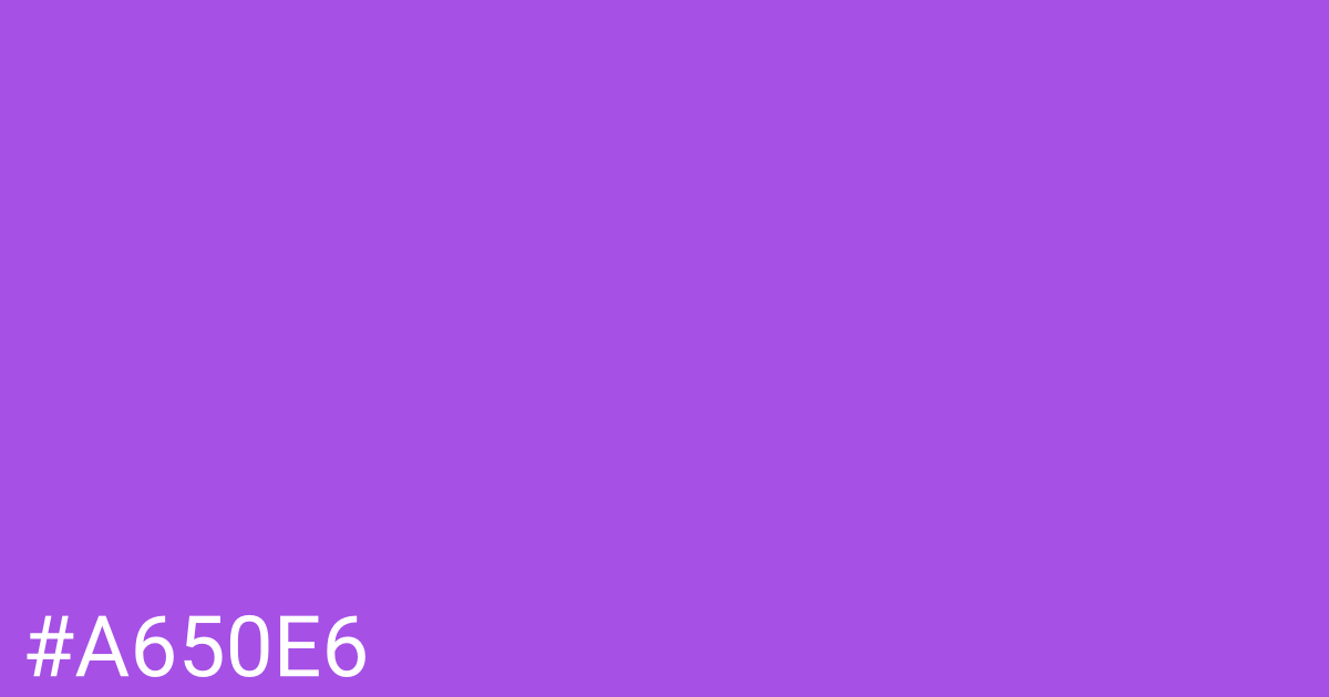 Hex color #a650e6 graphic