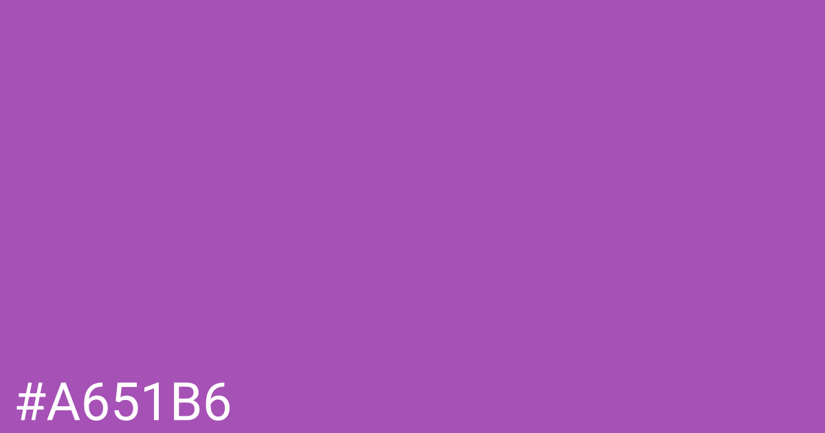 Hex color #a651b6 graphic