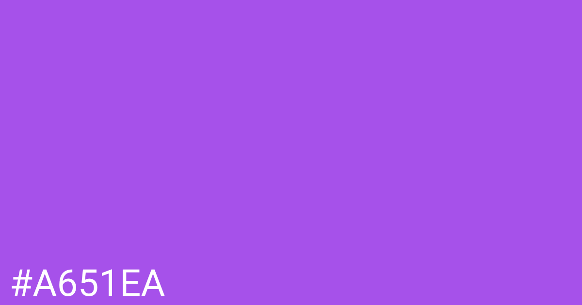 Hex color #a651ea graphic