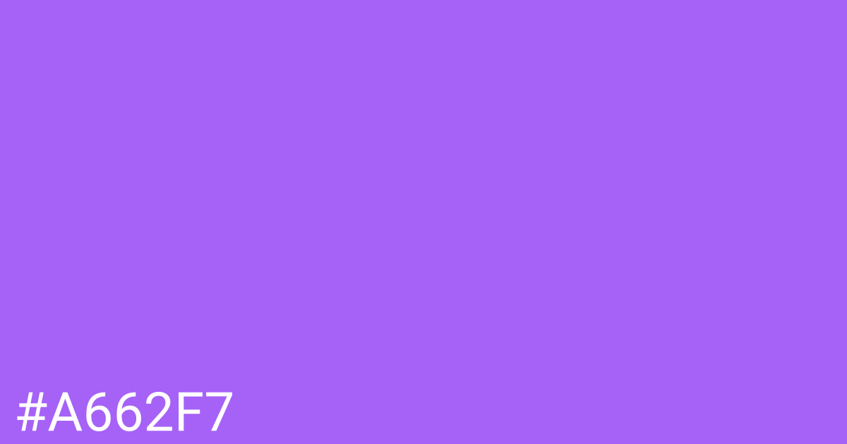 Hex color #a662f7 graphic