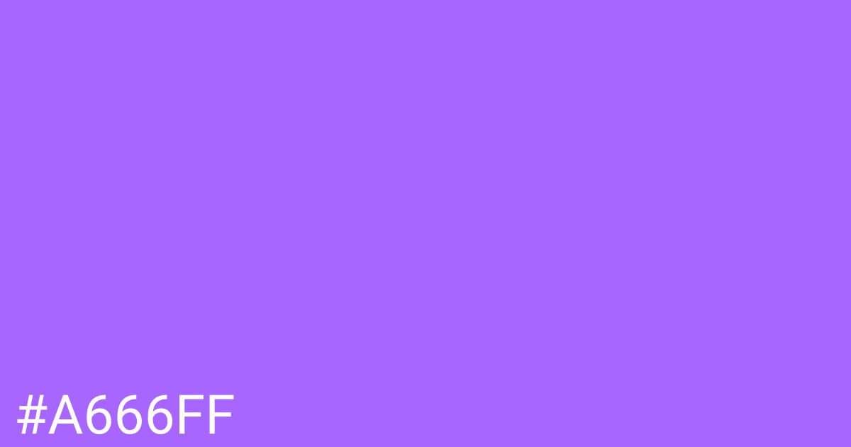 Hex color #a666ff graphic