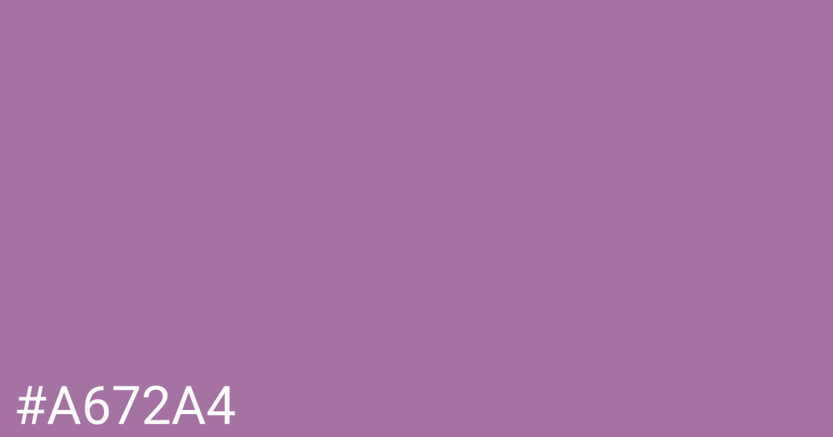 Hex color #a672a4 graphic