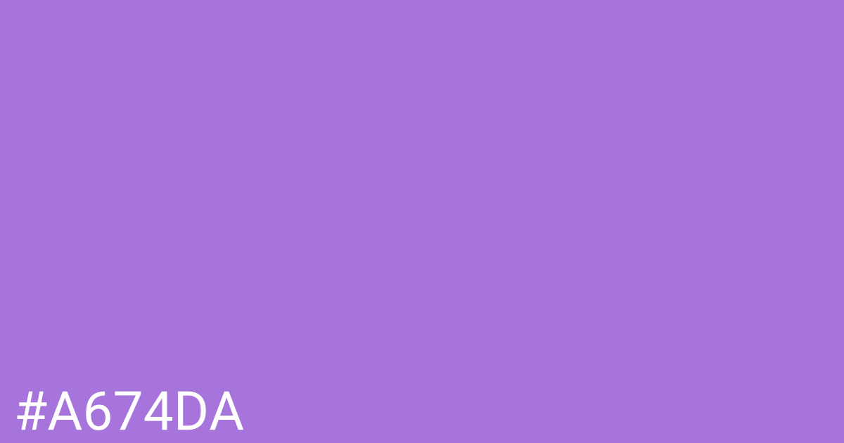 Hex color #a674da graphic