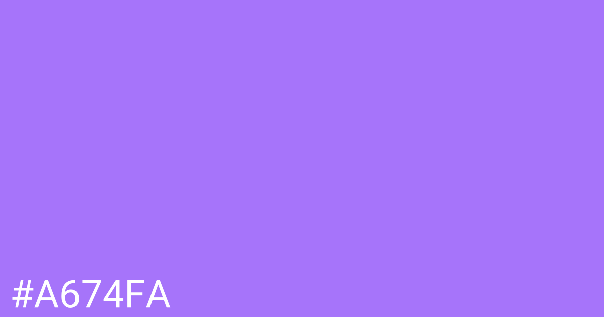 Hex color #a674fa graphic