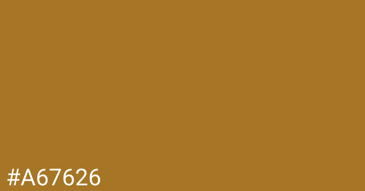 Hex color #a67626 graphic