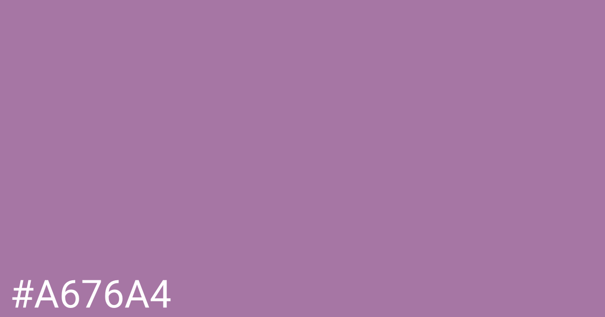 Hex color #a676a4 graphic