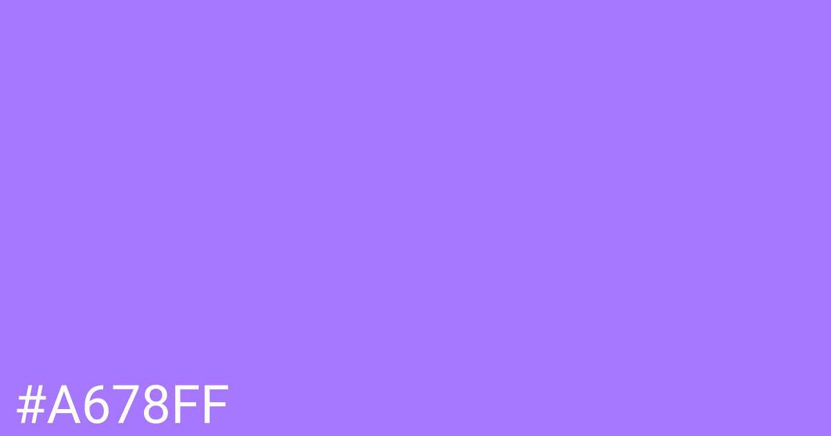 Hex color #a678ff graphic