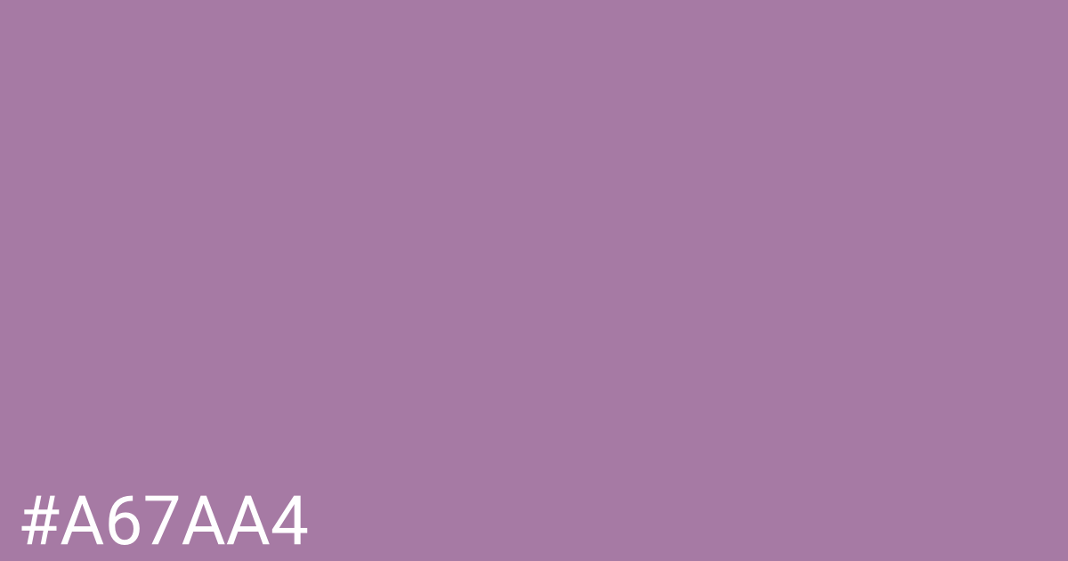 Hex color #a67aa4 graphic