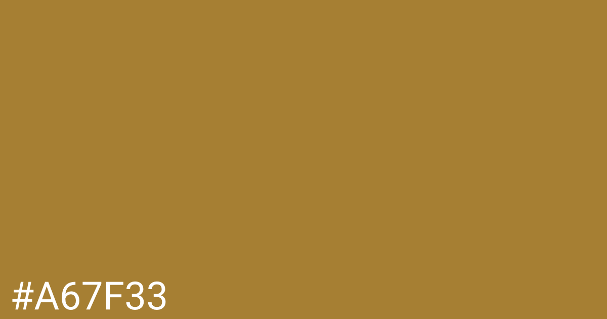 Hex color #a67f33 graphic