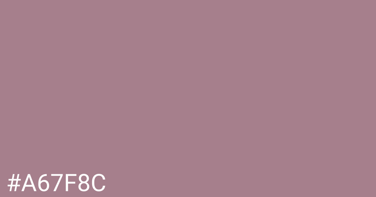 Hex color #a67f8c graphic