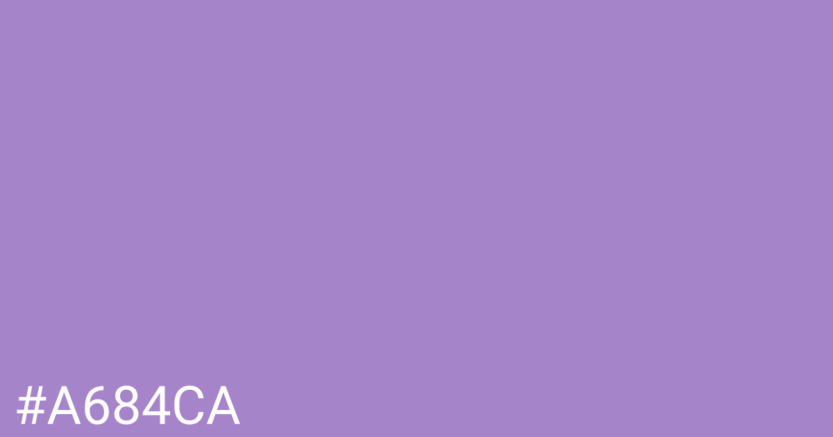 Hex color #a684ca graphic