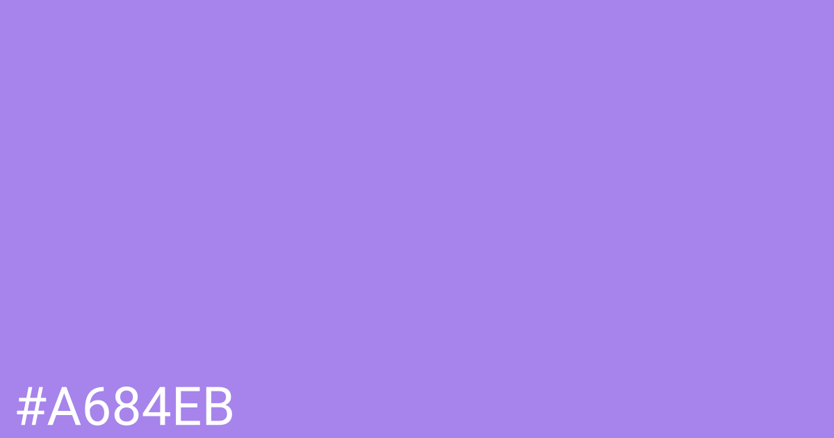 Hex color #a684eb graphic