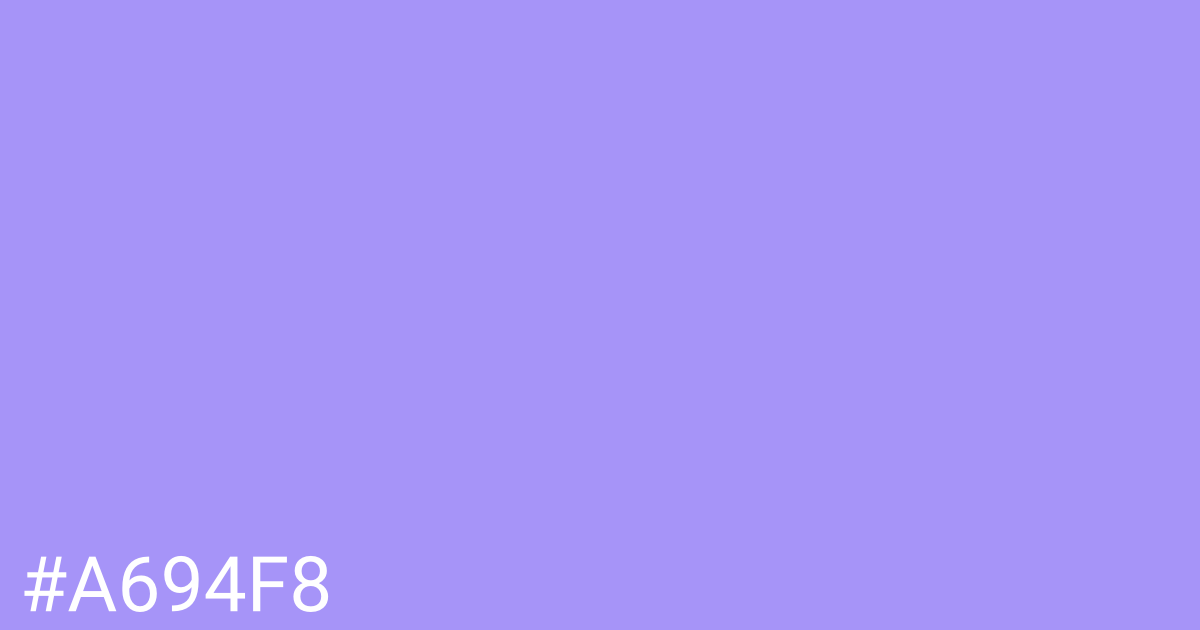 Hex color #a694f8 graphic