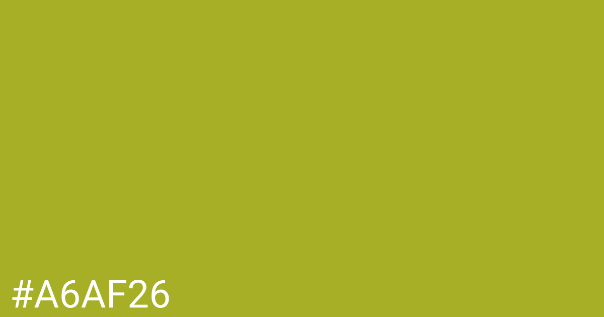 Hex color #a6af26 graphic