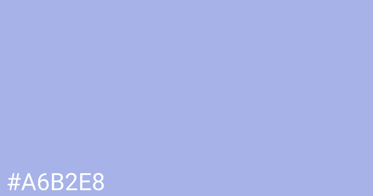 Hex color #a6b2e8 graphic