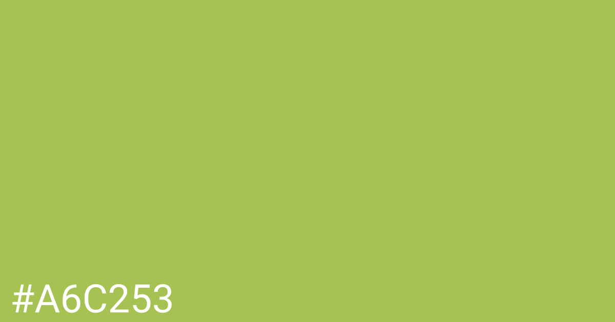 Hex color #a6c253 graphic