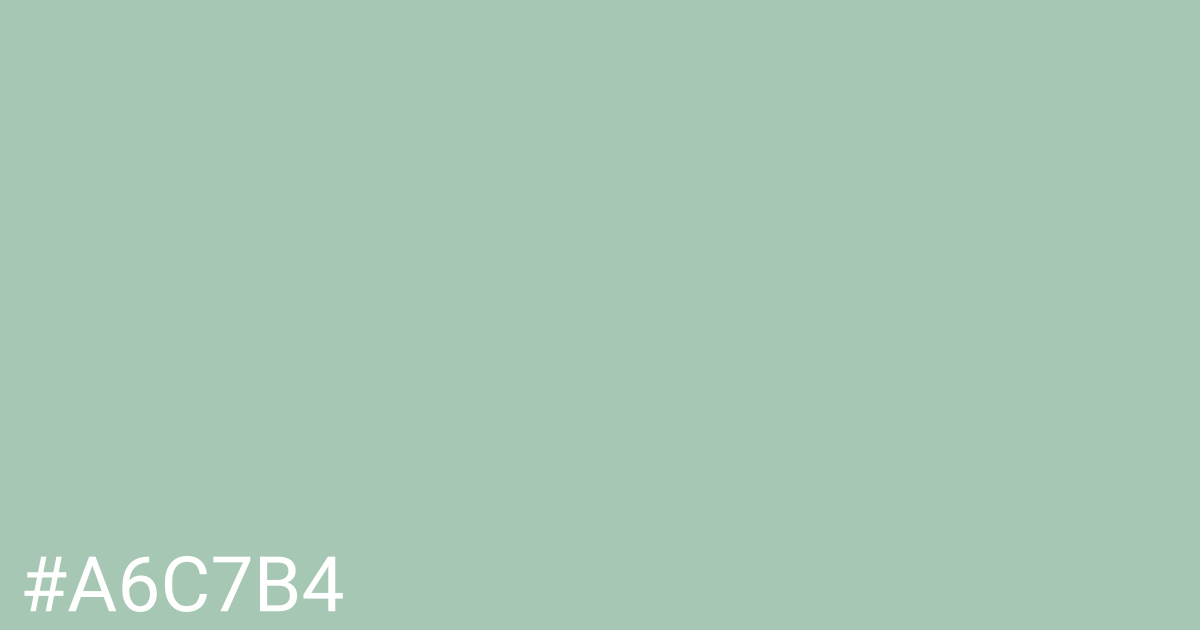 Hex color #a6c7b4 graphic