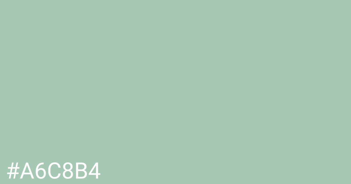 Hex color #a6c8b4 graphic