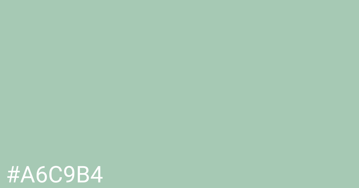 Hex color #a6c9b4 graphic