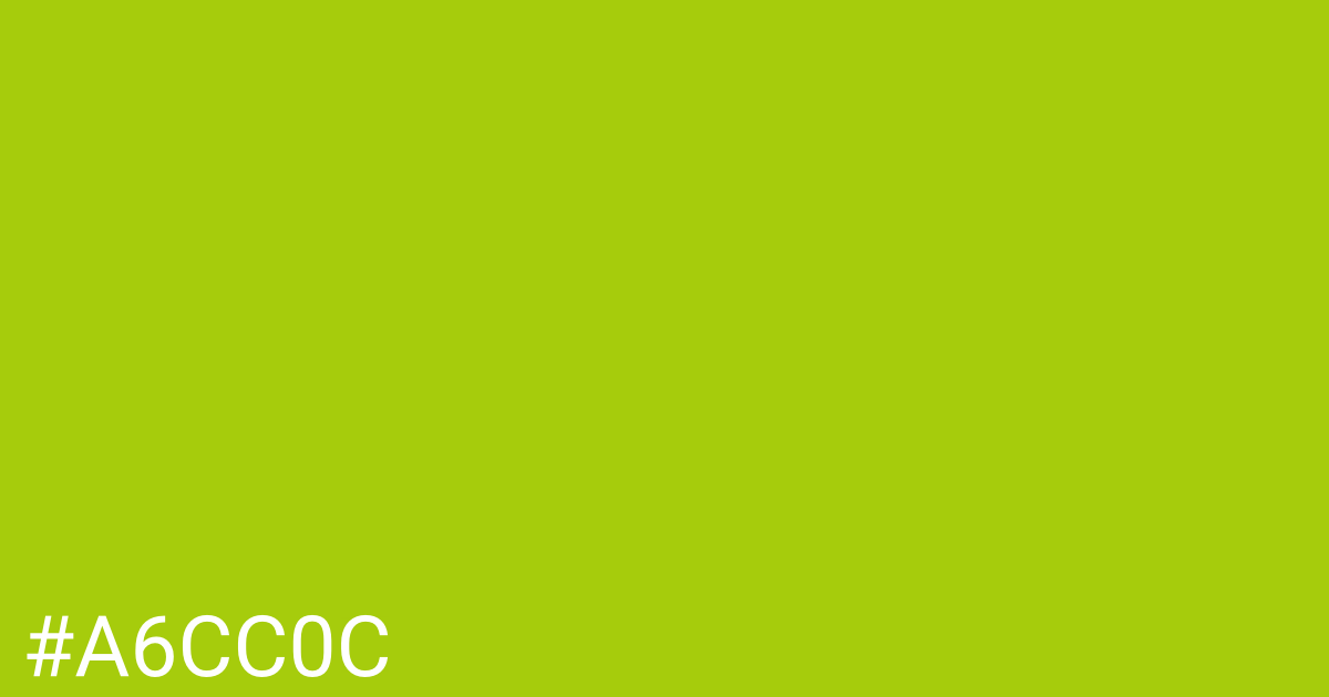 Hex color #a6cc0c graphic