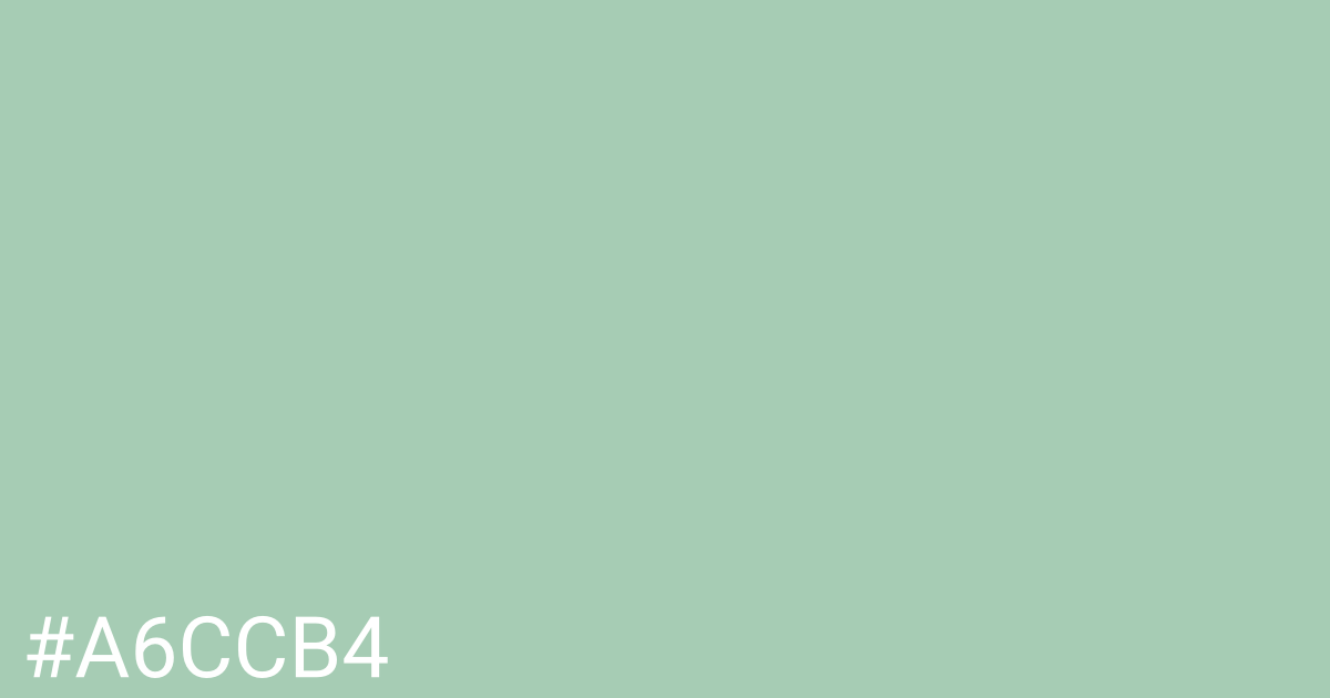 Hex color #a6ccb4 graphic